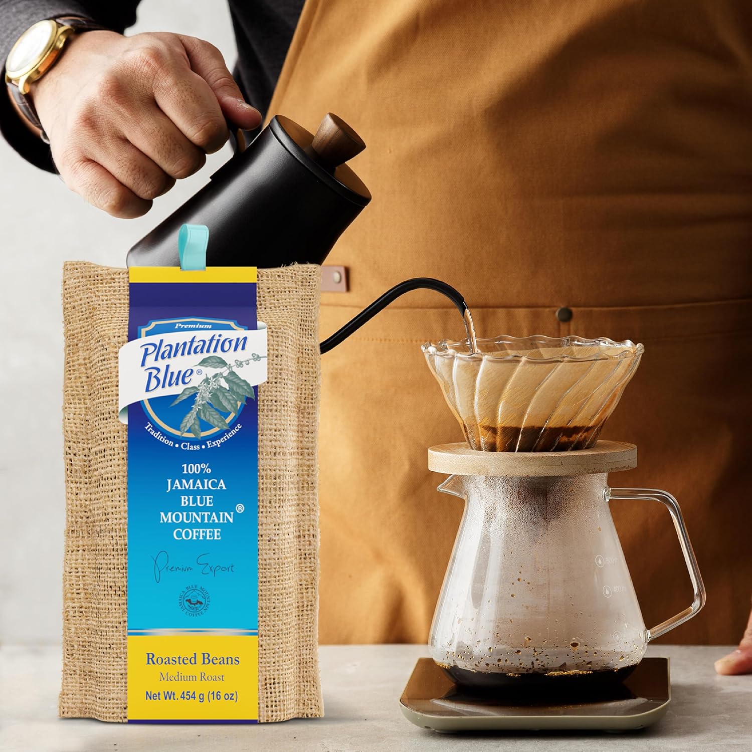 Plantation Blue 100% Jamaica Blue Mountain Coffee Medium Roast 1lb Beans + 8oz Beans Bag Bundle Plantation Blue 100% Jamaica Blue Mountain Coffee Medium Roast 1lb Beans + 8oz Beans Bag Bundle