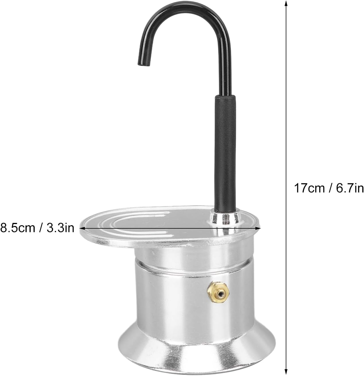 Tnfeeon 50ML Single Tube Pot Aluminum Alloy Sliver, Spout Stovetop Italian Coffee Maker, Enjoy Delicious Coffee in No Time Tnfeeon 50ML Single Tube Pot Aluminum Alloy Sliver, Spout Stovetop Italian Coffee Maker, Enjoy Delicious Coffee in No Time