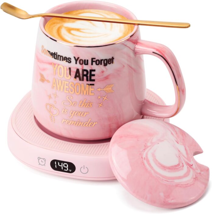 coffee-mug-warmer-you-are-awesome-mug-set-electric-cup-warmer-for-desk-beverage-warmer-with-4-temperature-setting-8-hour