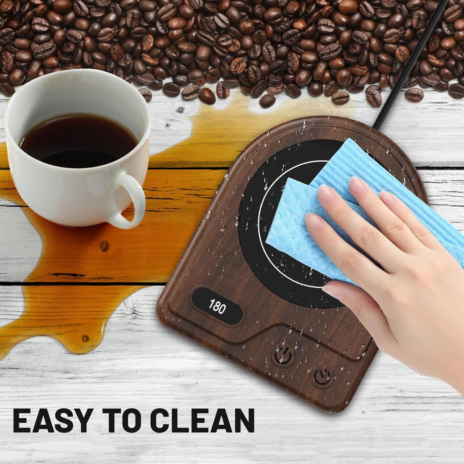 Mug Warmer, Coffee Mug Warmer with 3 Adjustable Temperature Settings, Coffee Warmer 2-12 Auto Shutoff, Digital Display Coffee Cup Warmer for Desk, Wood Grain Texture Mug Warmer for Desk Gift Choice Mug Warmer, Coffee Mug Warmer with 3 Adjustable Temperature Settings, Coffee Warmer 2-12 Auto Shutoff, Digital Display Coffee Cup Warmer for Desk, Wood Grain Texture Mug Warmer for Desk Gift Choice