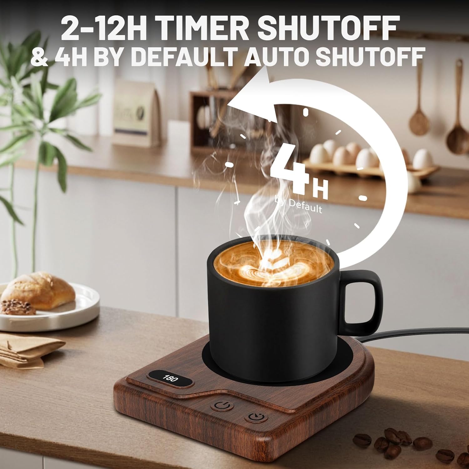 Mug Warmer, Coffee Mug Warmer with 3 Adjustable Temperature Settings, Coffee Warmer 2-12 Auto Shutoff, Digital Display Coffee Cup Warmer for Desk, Wood Grain Texture Mug Warmer for Desk Gift Choice Mug Warmer, Coffee Mug Warmer with 3 Adjustable Temperature Settings, Coffee Warmer 2-12 Auto Shutoff, Digital Display Coffee Cup Warmer for Desk, Wood Grain Texture Mug Warmer for Desk Gift Choice