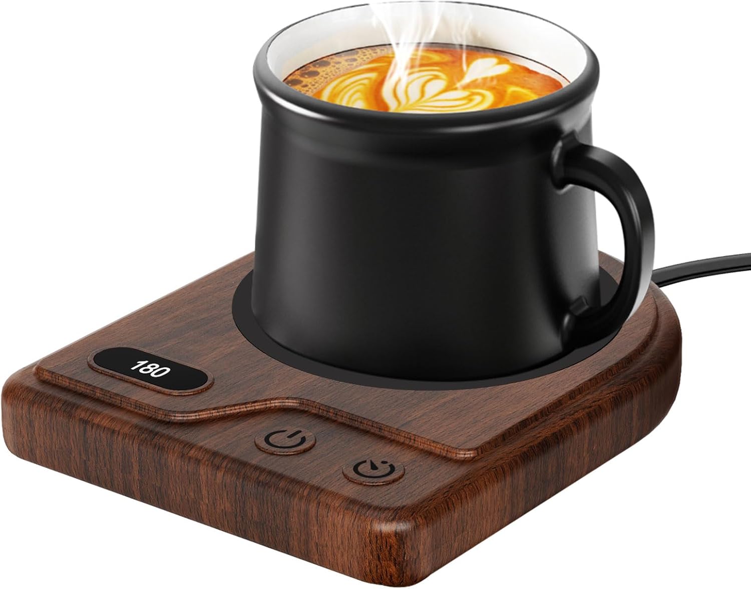 Mug Warmer, Coffee Mug Warmer with 3 Adjustable Temperature Settings, Coffee Warmer 2-12 Auto Shutoff, Digital Display Coffee Cup Warmer for Desk, Wood Grain Texture Mug Warmer for Desk Gift Choice Mug Warmer, Coffee Mug Warmer with 3 Adjustable Temperature Settings, Coffee Warmer 2-12 Auto Shutoff, Digital Display Coffee Cup Warmer for Desk, Wood Grain Texture Mug Warmer for Desk Gift Choice