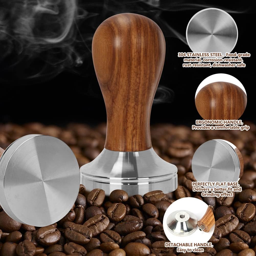 Y-Step 22 PCS Coffee Tamper Set, Espresso Accessories Kit Barista Kit, with Espresso Tamper 51mm, Frothing Pitcher, Tamper Mat, Latte Art Pen, Coffee Stirrer, Sandalwood Tamper for Espresso Machine Y-Step 22 PCS Coffee Tamper Set, Espresso Accessories Kit Barista Kit, with Espresso Tamper 51mm, Frothing Pitcher, Tamper Mat, Latte Art Pen, Coffee Stirrer, Sandalwood Tamper for Espresso Machine