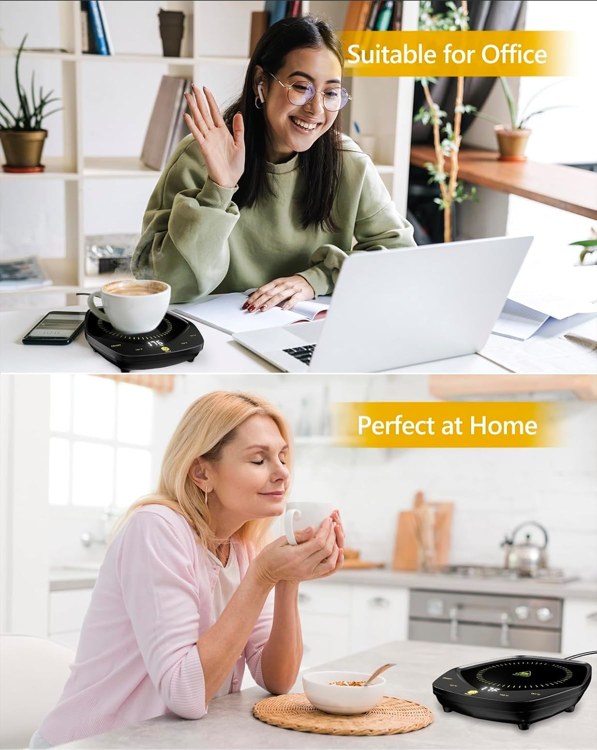 Gifts for Women Men,Mug Warmer,Coffee Warmer Plate Portable Coffee Mug Warmer for Desk with Temperature Display, Coffee Cup Warmer for Jar Candles,Tea, Beverage Coffee Gifts (No Mug) Gifts for Women Men,Mug Warmer,Coffee Warmer Plate Portable Coffee Mug Warmer for Desk with Temperature Display, Coffee Cup Warmer for Jar Candles,Tea, Beverage Coffee Gifts (No Mug)