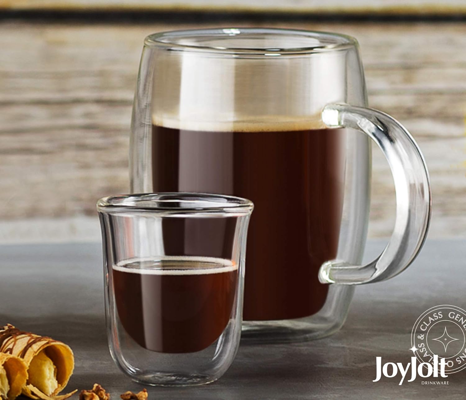 JoyJolt Javaah Double Walled Espresso Glasses Espresso Cups Set of 2 | 2-Ounces JoyJolt Javaah Double Walled Espresso Glasses Espresso Cups Set of 2 | 2-Ounces
