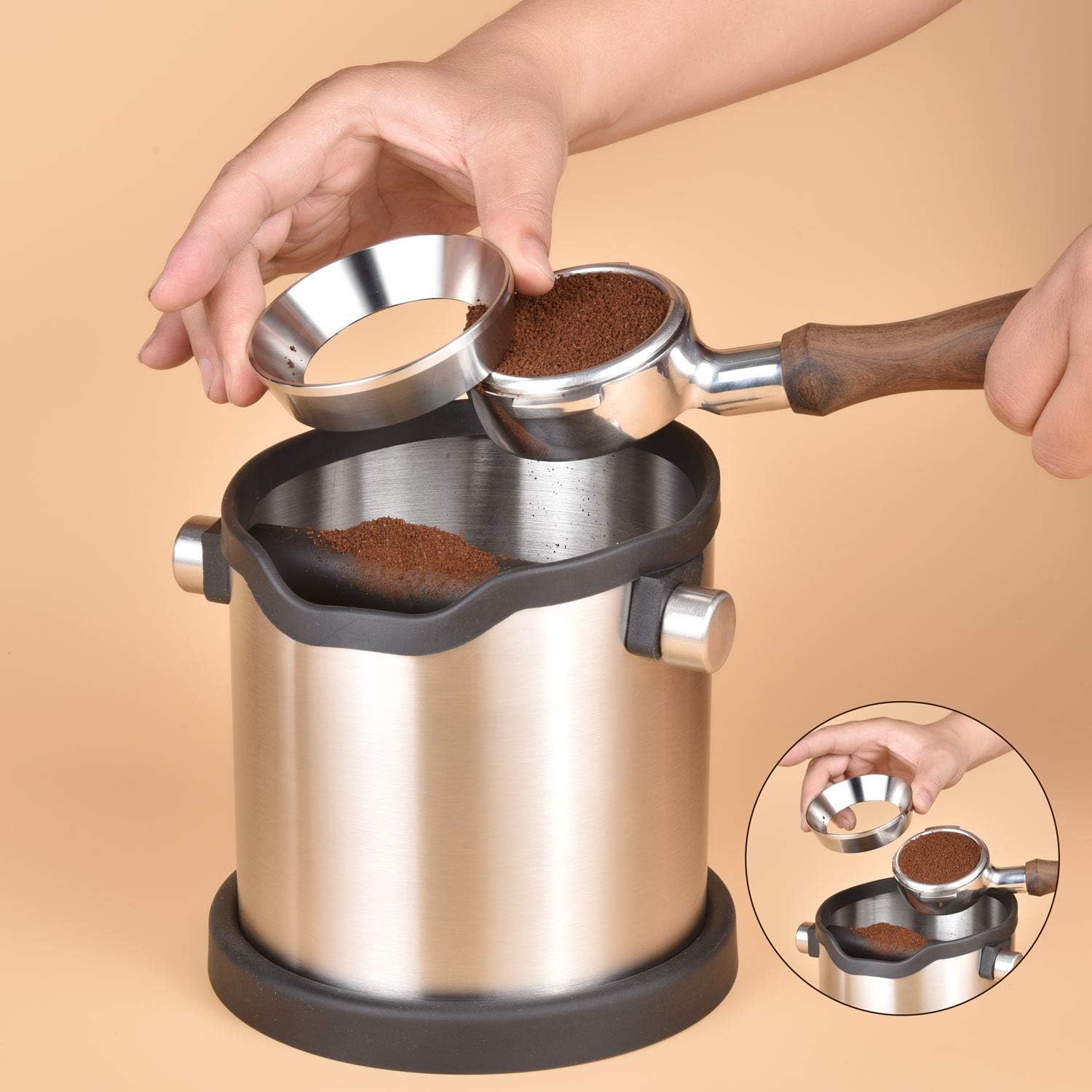 MATOW Stainless Steel Espresso Dosing Funnel Compatible with 58mm Portafilter MATOW Stainless Steel Espresso Dosing Funnel Compatible with 58mm Portafilter