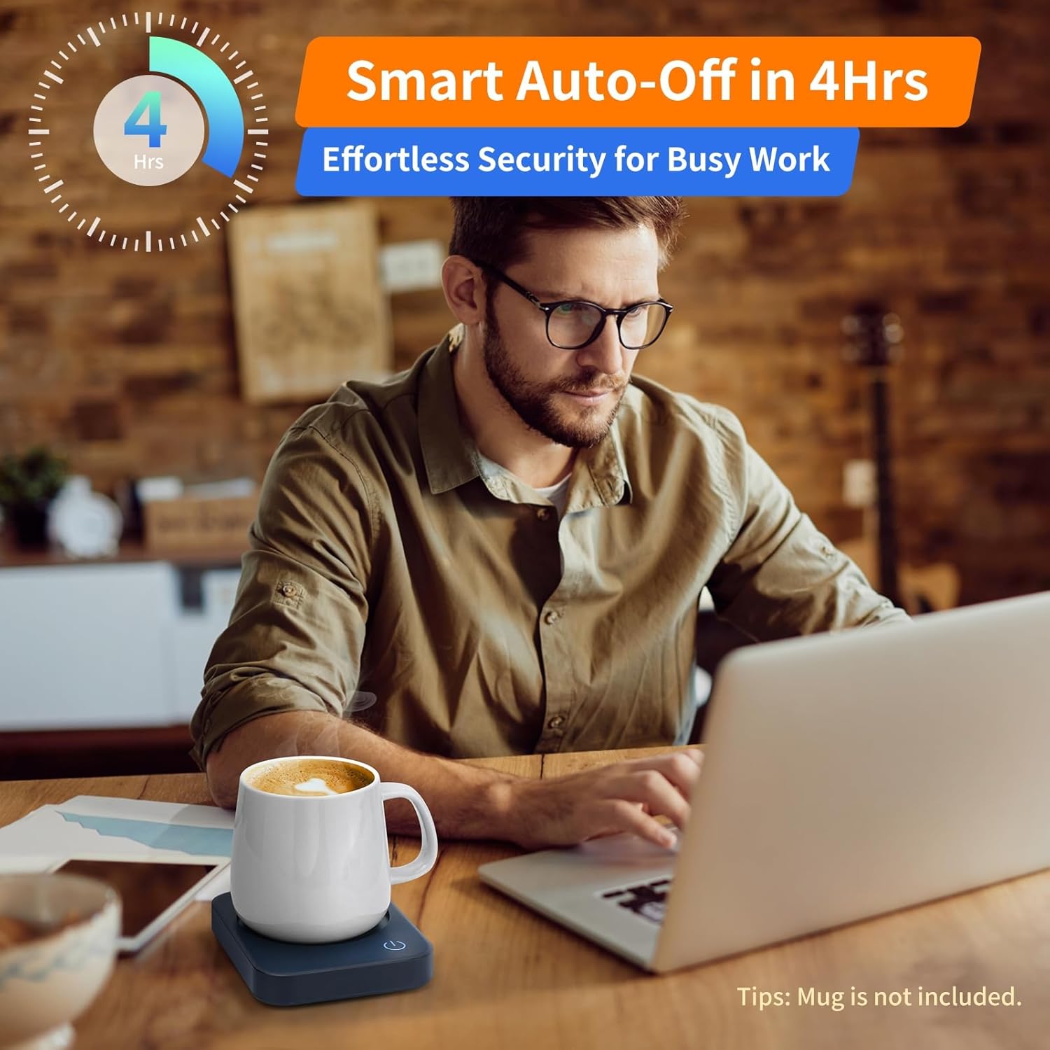 VOBAGA Coffee Mug Warmer for Desk with Auto Shut Off 3-Temp Settings, Coffee Cup Warmer with Smart Safety Alert Home Office Accessory, Perfect for Coffee, Tea, Milk (No Mug) VOBAGA Coffee Mug Warmer for Desk with Auto Shut Off 3-Temp Settings, Coffee Cup Warmer with Smart Safety Alert Home Office Accessory, Perfect for Coffee, Tea, Milk (No Mug)