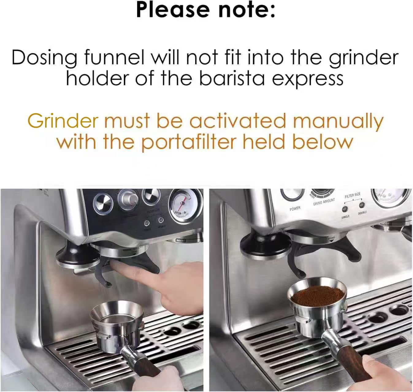 54mm Espresso Dosing Funnel, MATOW Stainless Steel Coffee Dosing Ring Compatible with Breville 54mm Portafilter 54mm Espresso Dosing Funnel, MATOW Stainless Steel Coffee Dosing Ring Compatible with Breville 54mm Portafilter