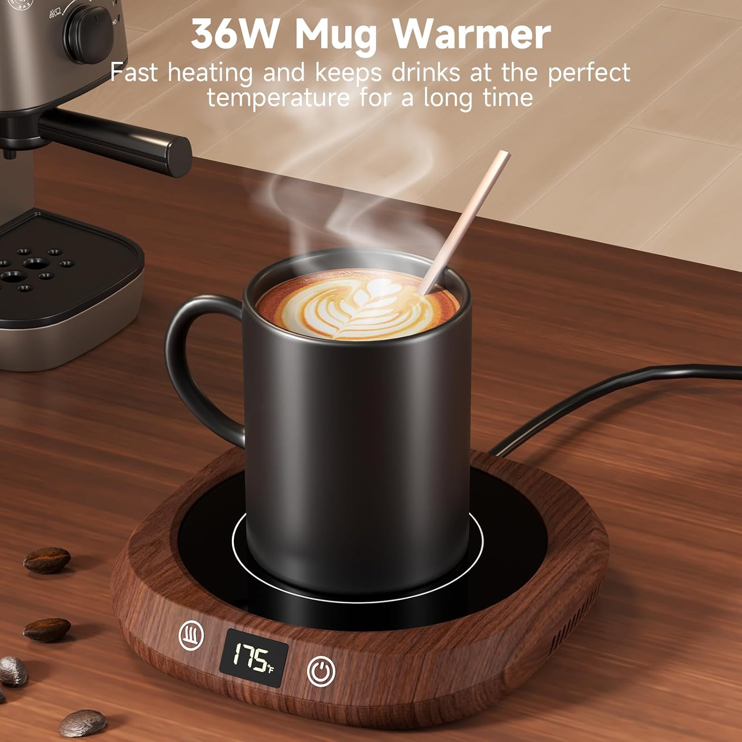 Coffee Mug Warmer - Coffee Cup Warmer for Desk Auto Shut Off, Smart Electric Candle Warmer Beverage Warmer for Coffee, Tea, Water, Milk and Coco, 5 Temperature Settings 1-12H Timer Coffee Mug Warmer - Coffee Cup Warmer for Desk Auto Shut Off, Smart Electric Candle Warmer Beverage Warmer for Coffee, Tea, Water, Milk and Coco, 5 Temperature Settings 1-12H Timer