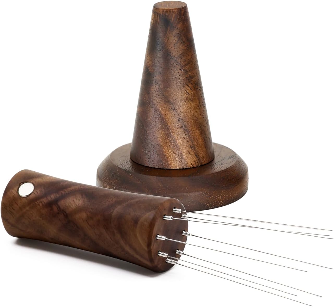 Handmade American Walnut WDT Tool V2.0 Built-in Magnet, Espresso Distribution Tools, Espresso Stirrer with Stand Handmade American Walnut WDT Tool V2.0 Built-in Magnet, Espresso Distribution Tools, Espresso Stirrer with Stand