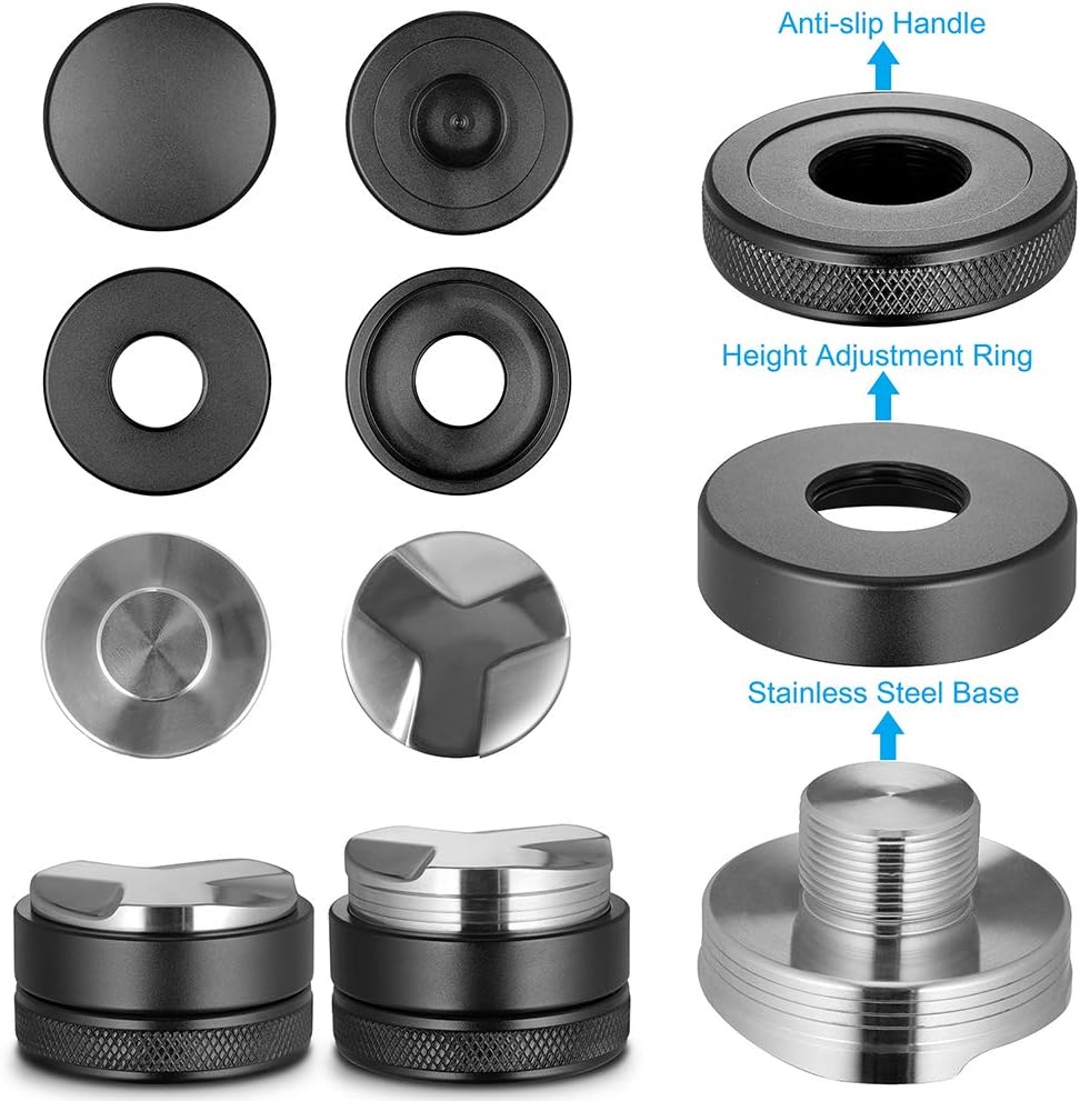 MATOW 53mm Coffee Distributor, Espresso Distribution Tool, Coffee Leveler Compatible with Breville 54mm Portafilter- Professional Espresso Distributor Leveler Tool MATOW 53mm Coffee Distributor, Espresso Distribution Tool, Coffee Leveler Compatible with Breville 54mm Portafilter- Professional Espresso Distributor Leveler Tool