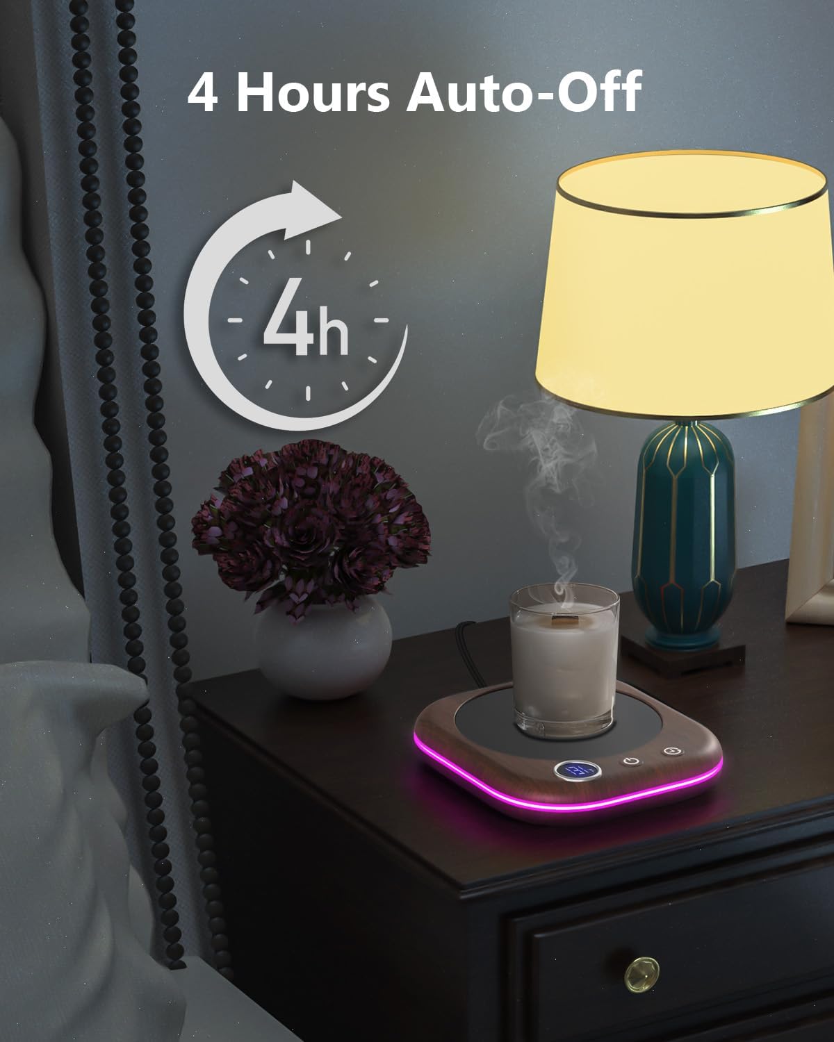 MQUPIN Mug Warmer, Coffee Mug Warmer for Desk- 3 Temp (113℉/131℉/167℉), 4 Hours Auto Off, Candle Warmer Plate with 1-12 Hours Timer, Coffee Accessories Keeping Beverage Warmer(Wood Grain) MQUPIN Mug Warmer, Coffee Mug Warmer for Desk- 3 Temp (113℉/131℉/167℉), 4 Hours Auto Off, Candle Warmer Plate with 1-12 Hours Timer, Coffee Accessories Keeping Beverage Warmer(Wood Grain)