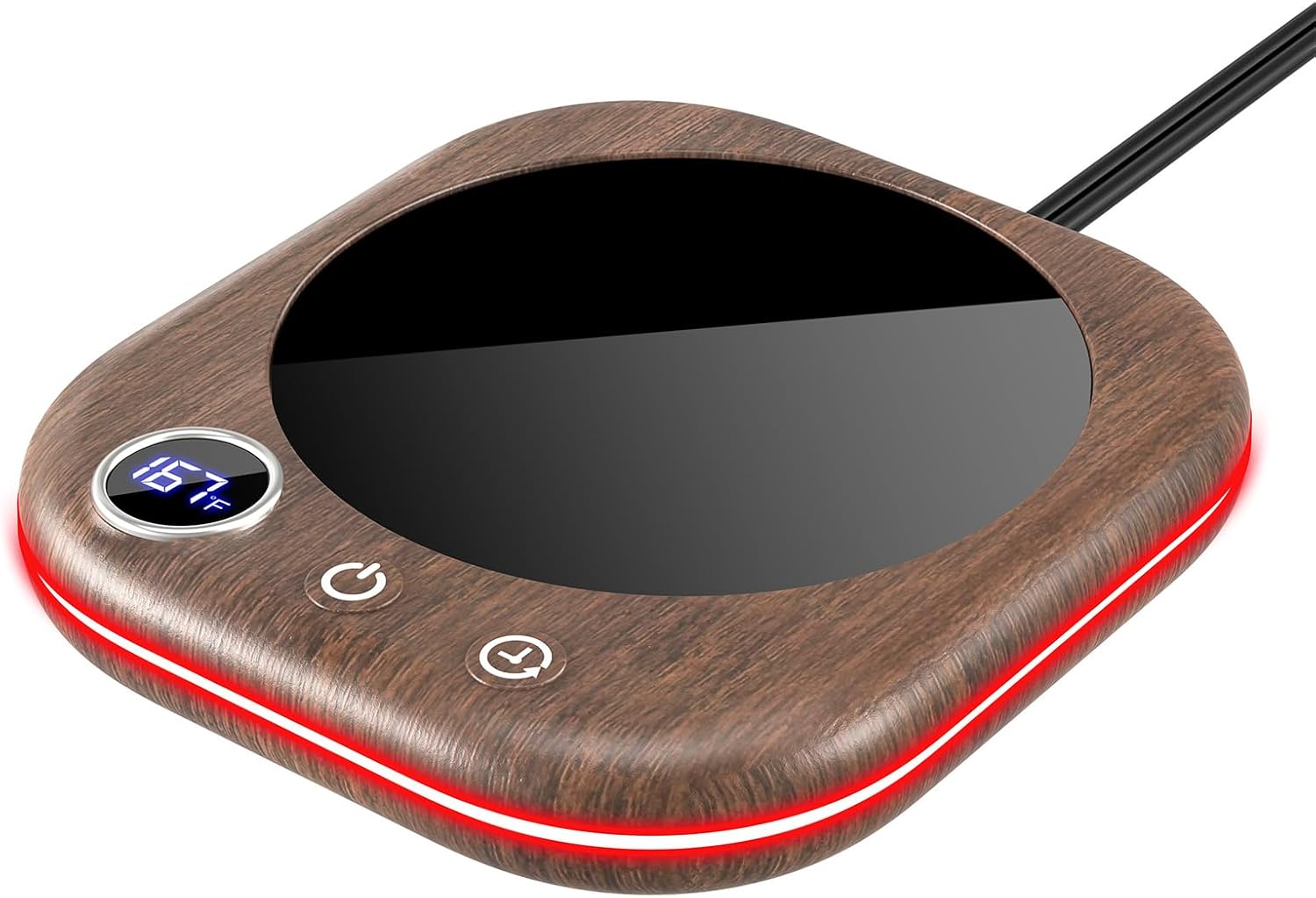 MQUPIN Mug Warmer, Coffee Mug Warmer for Desk- 3 Temp (113℉/131℉/167℉), 4 Hours Auto Off, Candle Warmer Plate with 1-12 Hours Timer, Coffee Accessories Keeping Beverage Warmer(Wood Grain) MQUPIN Mug Warmer, Coffee Mug Warmer for Desk- 3 Temp (113℉/131℉/167℉), 4 Hours Auto Off, Candle Warmer Plate with 1-12 Hours Timer, Coffee Accessories Keeping Beverage Warmer(Wood Grain)