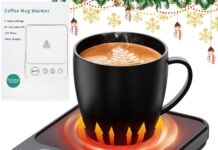 Coffee Mug Warmer, Electric Coffee Cup Warmer for Desk, Milk, Tea, Auto Shut Off, 6 Temp Settings, Heated Plate for Office Kitchen Home, Gifts for Women Men (No Cup)