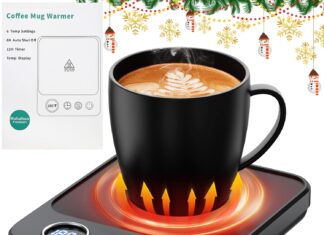 Coffee Mug Warmer, Electric Coffee Cup Warmer for Desk, Milk, Tea, Auto Shut Off, 6 Temp Settings, Heated Plate for Office Kitchen Home, Gifts for Women Men (No Cup)