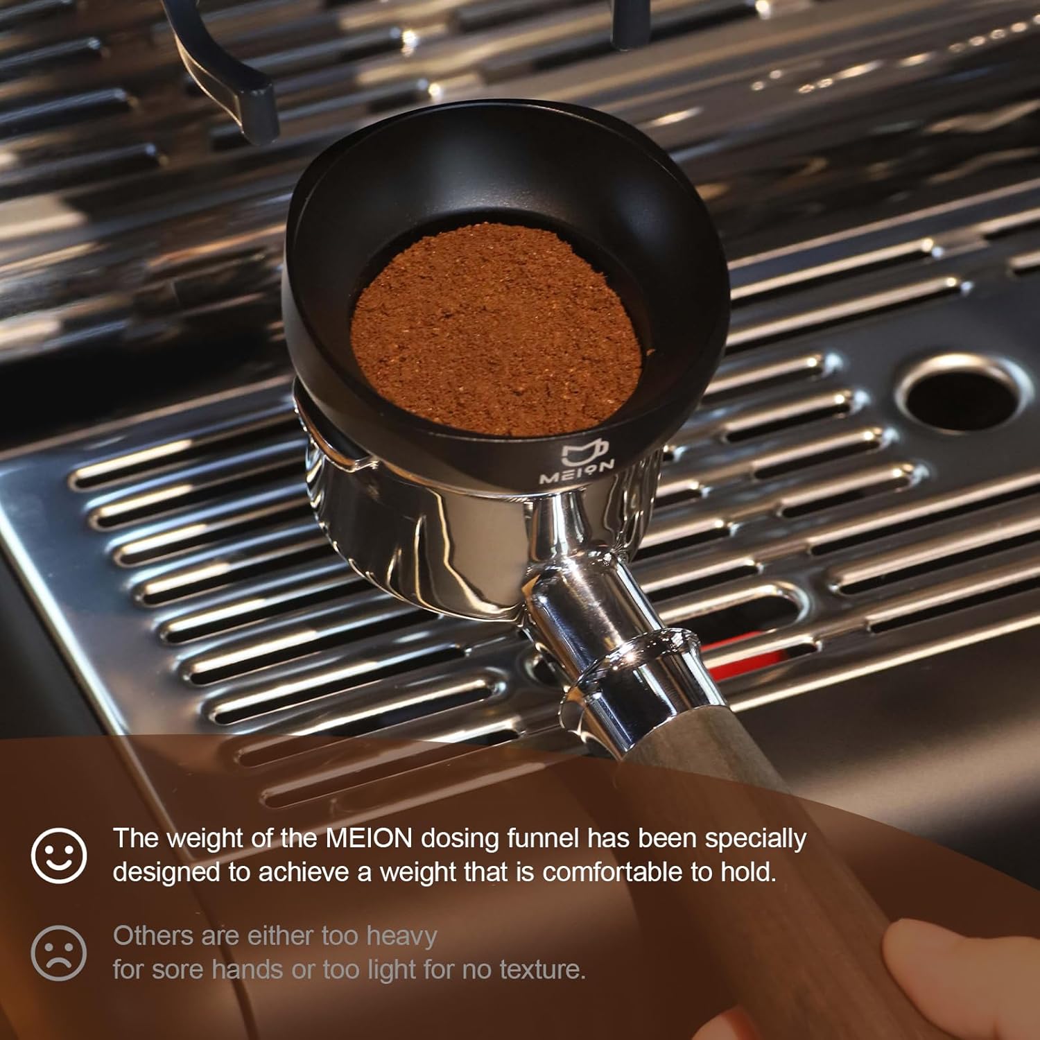 MEION 54mm Dosing Funnel for Breville Portafilters, Magnetic Espresso Dosing Funnel Coffee Funnel, Espresso Tools Espresso Accessories (Black, 54mm) MEION 54mm Dosing Funnel for Breville Portafilters, Magnetic Espresso Dosing Funnel Coffee Funnel, Espresso Tools Espresso Accessories (Black, 54mm)