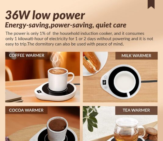 Mug Warmer, Upgrade Coffee Warmer & Cup Warmer for Desk with 3 Temperature Settings, More Hot Coffee Mug Warmer with Timer & 4H Auto Shut Off for Keep Best Flavor for Cocoa, Tea, Water, Milk, Black