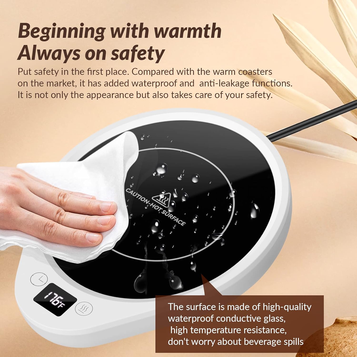 Mug Warmer, Upgrade Coffee Warmer Cup Warmer for Desk with Temperature Settings, More Hot Coffee Mug Warmer with Timer 4H Auto Shut Off for Keep Best Flavor for Cocoa, Tea, Water, Milk, Black Mug Warmer, Upgrade Coffee Warmer Cup Warmer for Desk with Temperature Settings, More Hot Coffee Mug Warmer with Timer 4H Auto Shut Off for Keep Best Flavor for Cocoa, Tea, Water, Milk, Black