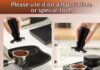 53.3mm Espresso Tamper, Premium Barista Tamper with Calibrated Spring, 23lb Coffee Tamper with Anodized Aluminum Handle & Stand for Espresso Coffee Machine (Black)
