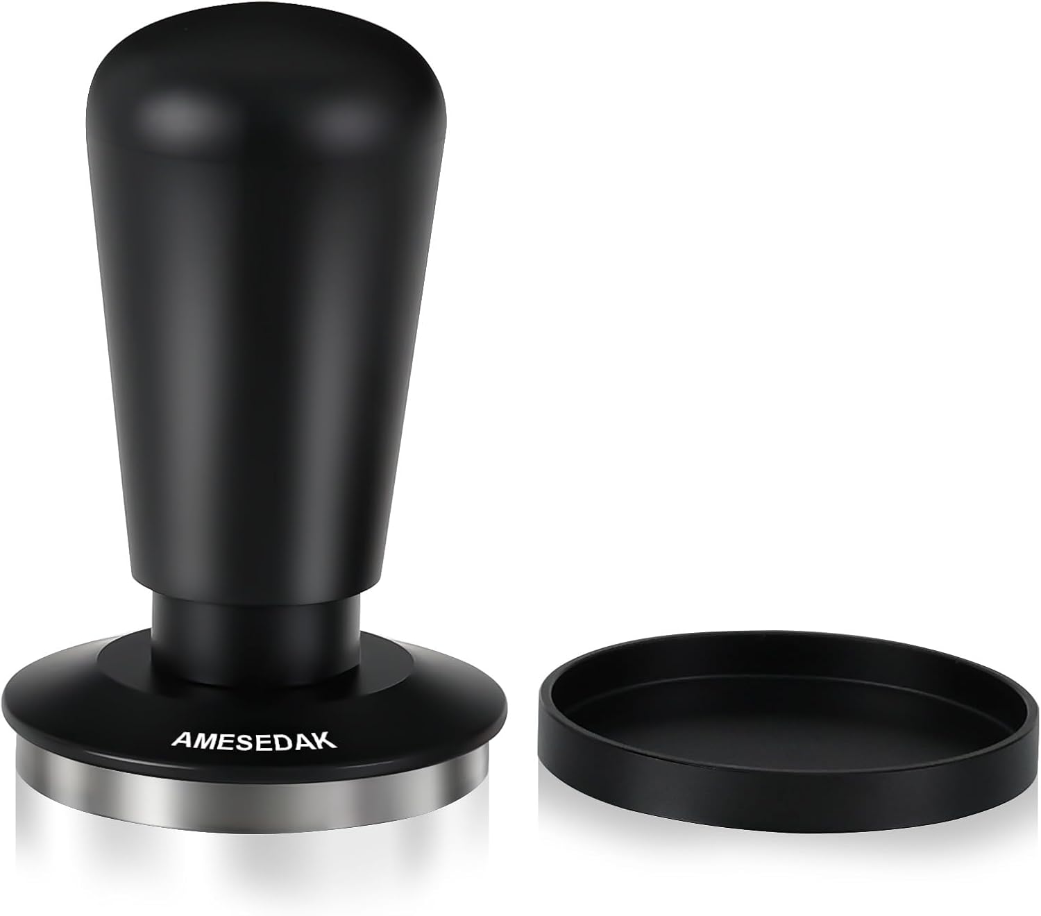 53.3mm Espresso Tamper, Premium Barista Tamper with Calibrated Spring, 23lb Coffee Tamper with Anodized Aluminum Handle Stand for Espresso Coffee Machine (Black) 53.3mm Espresso Tamper, Premium Barista Tamper with Calibrated Spring, 23lb Coffee Tamper with Anodized Aluminum Handle Stand for Espresso Coffee Machine (Black)