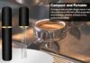 NEXA 53mm Espresso Coffee Self-Leveling tamper press, Spring Loaded 30lbs Calibration, barista-perfect flat stainless steel base, 6 needles 0.4mm WDT distribution tool