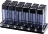 Normcore Single Dose Coffee Bean Storage Containers – 12 Tubes Espresso Bean Cellars with Stand & Hopper – One-Way Exhaust Valve – Capacity 25-28g – Lt Smoke Grey