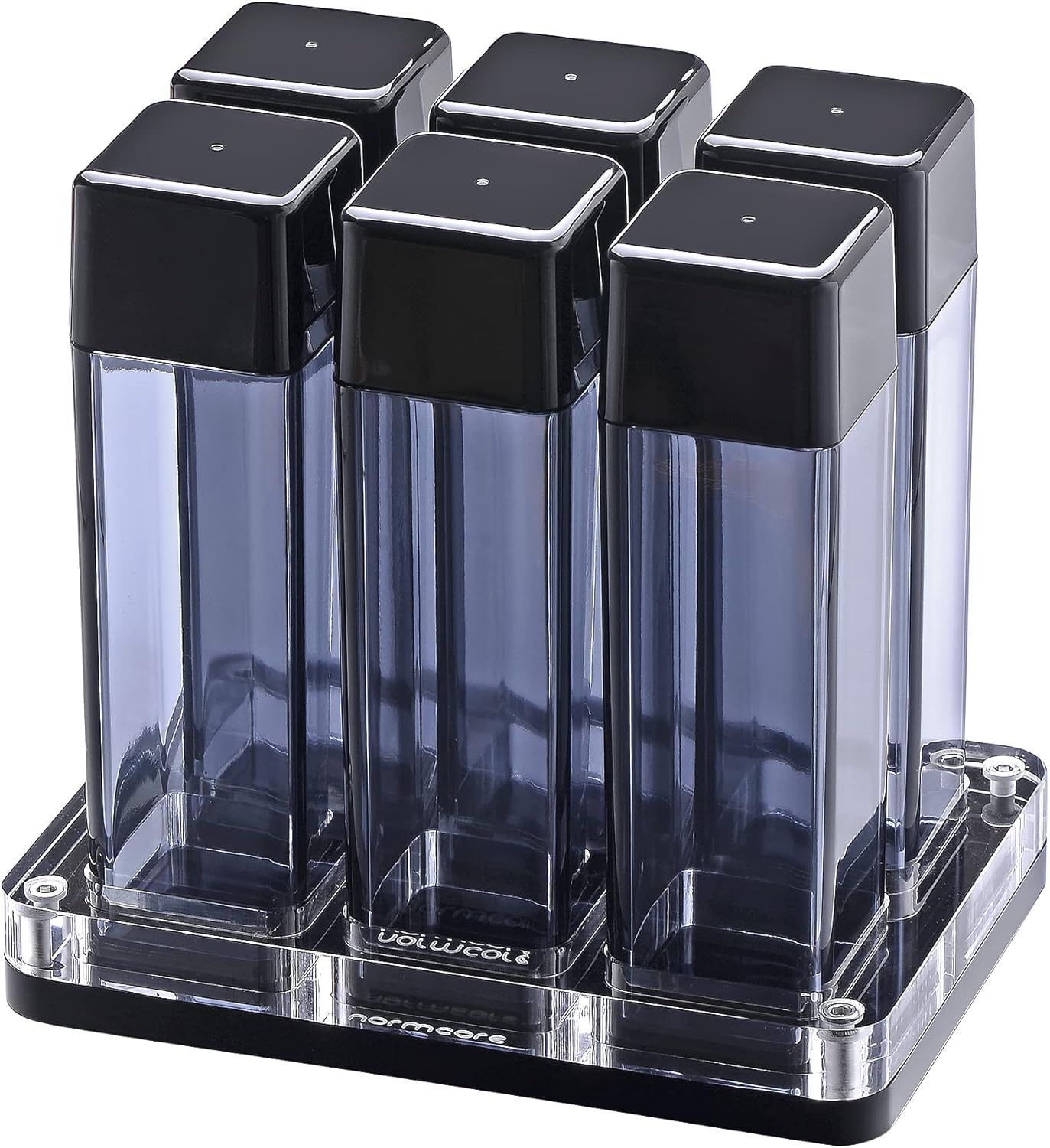 Normcore Single Dose Coffee Bean Storage Containers - Tubes Espresso Bean Cellars with Stand Hopper - One-Way Exhaust Valve - Capacity 25-28g - Lt Smoke Grey Normcore Single Dose Coffee Bean Storage Containers - Tubes Espresso Bean Cellars with Stand Hopper - One-Way Exhaust Valve - Capacity 25-28g - Lt Smoke Grey
