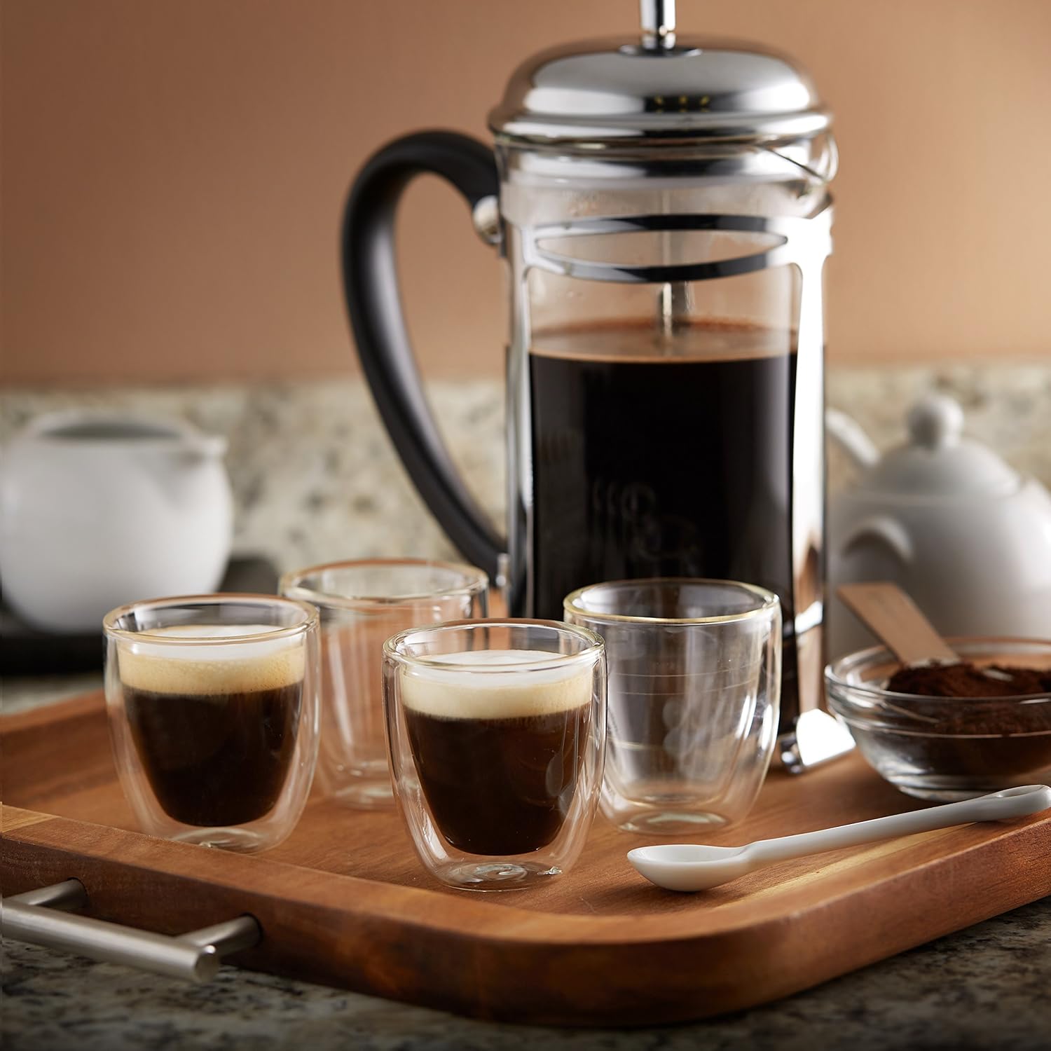 Glass Espresso Cups Set of - Double Walled Espresso Cup 2.7 OZ - Wide Italian Style Clear Doppio Espresso Cup - Double Espresso Cups - Espresso Accessories Small Double Wall Expresso Coffee Cup Glass Espresso Cups Set of - Double Walled Espresso Cup 2.7 OZ - Wide Italian Style Clear Doppio Espresso Cup - Double Espresso Cups - Espresso Accessories Small Double Wall Expresso Coffee Cup