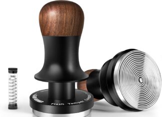 MHW-3BOMBER 54mm Espresso Tamper – 3 Spring Loaded Coffee Tamper with 15lb / 30lbs Replacement Springs – Barista Calibrated Tamper with Sound Feedback – Compatible with 53/54mm Portafilter T6173T-OS