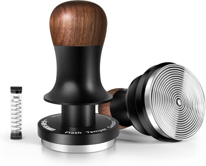 mhw-3bomber-54mm-espresso-tamper-spring-loaded-coffee-tamper-with-15lb-30lbs-replacement-springs-barista-calibrated-tamp