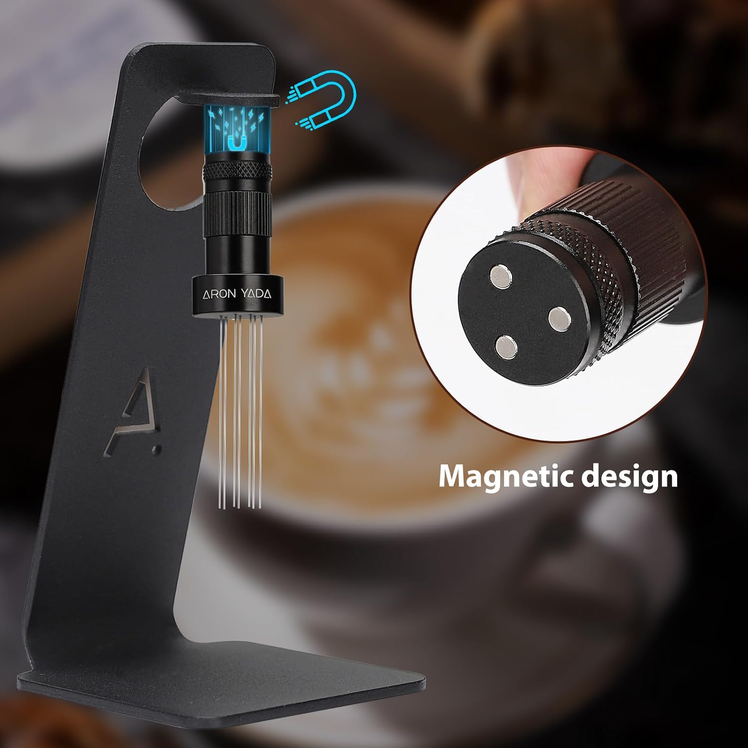 WDT Espresso Distribution Tool,0.4mm Magnetic Espresso Stirrer Tool with Extra Stainless Steel Needles for Coffee Espresso Distributor with Stand for Barista Espresso Accessories WDT Espresso Distribution Tool,0.4mm Magnetic Espresso Stirrer Tool with Extra Stainless Steel Needles for Coffee Espresso Distributor with Stand for Barista Espresso Accessories
