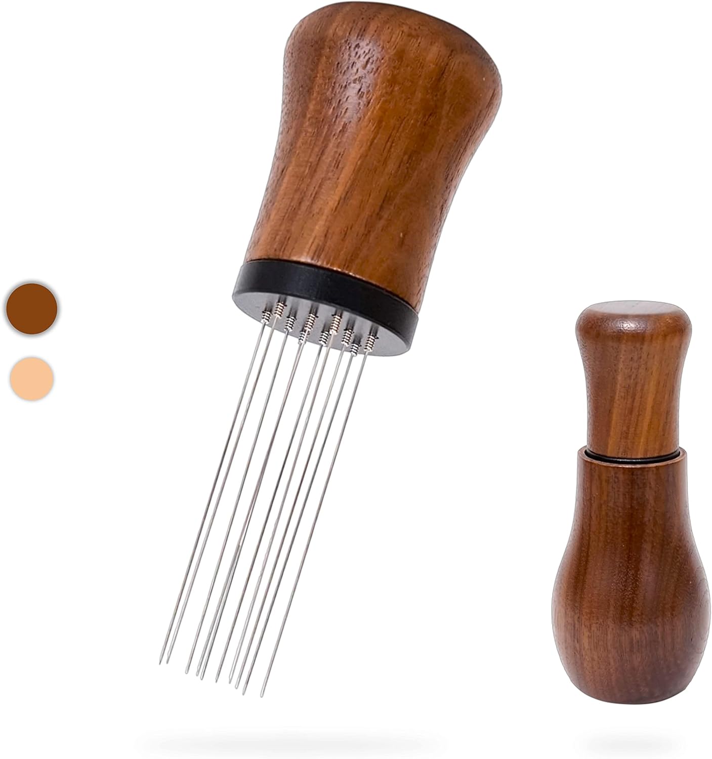 WDT Espresso Tool, Espresso distribution Tools,10 Needles 0.35mm Espresso Coffee Stirrer, Nature Wood Handle with Stand (Walnut) WDT Espresso Tool, Espresso distribution Tools,10 Needles 0.35mm Espresso Coffee Stirrer, Nature Wood Handle with Stand (Walnut)