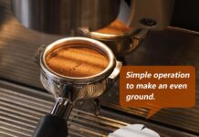 51mm Adjustable Espresso Coffee Distributor,Espresso Distribution Tool with 4 Angled Slopes Fits 51mm Bottomless Portafilter