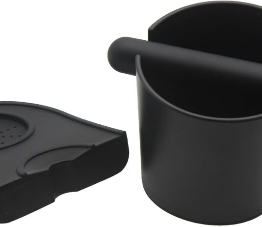 IAOSEN 5 inch Coffee Knock Box Espresso Knock Box with a longer detachable Knocking Rod Shock-Absorbent Durable Non-Slip Base Espresso Machine Accessories Espresso Dump Bin for Home/Office IAOSEN 5 inch Coffee Knock Box Espresso Knock Box with a longer detachable Knocking Rod Shock-Absorbent Durable Non-Slip Base Espresso Machine Accessories Espresso Dump Bin for Home/Office